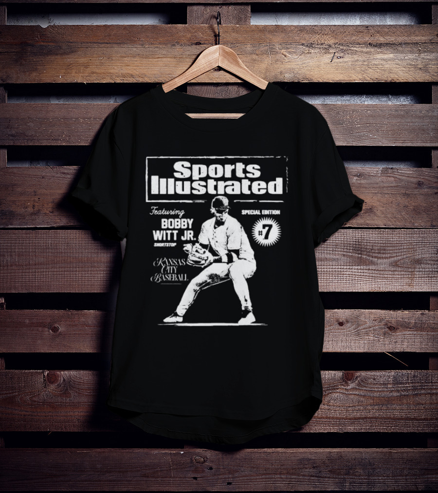Sports Illustrated Featuring Bobby Witt Jr. Kansas City Baseball Special Edition Shortstop #7 T-Shirt