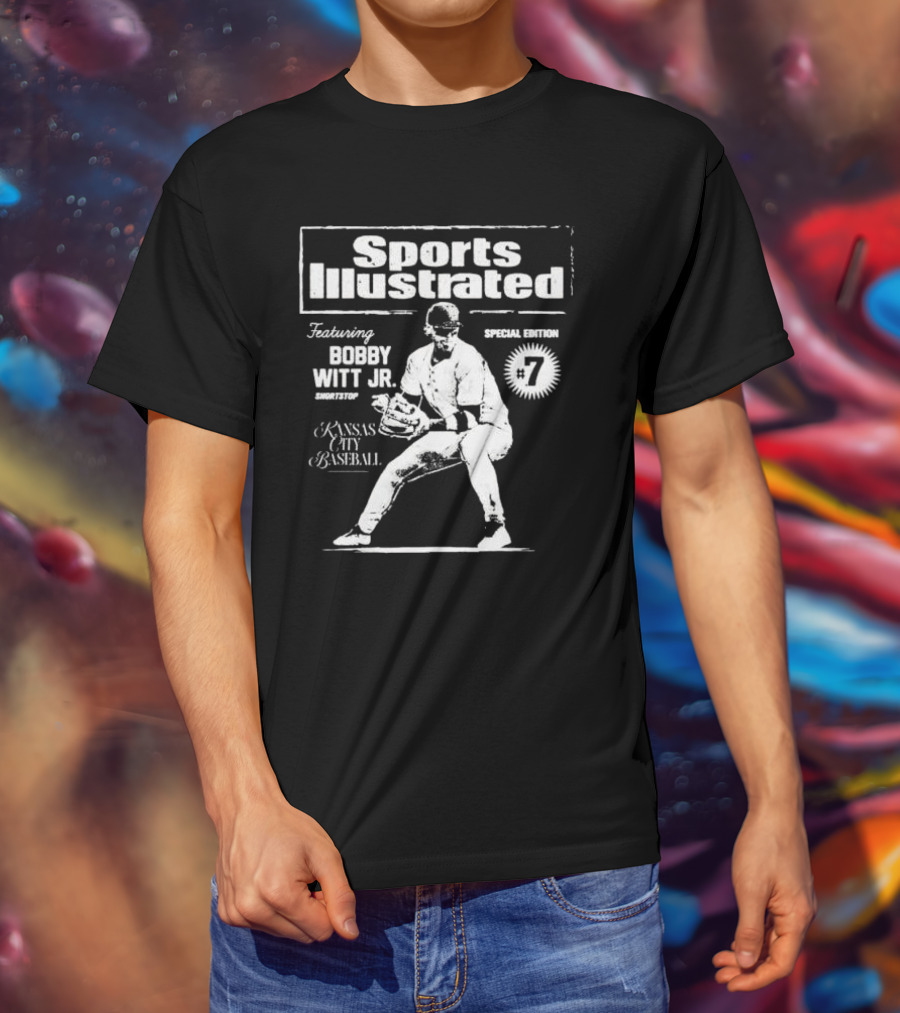 Sports Illustrated Featuring Bobby Witt Jr. Kansas City Baseball Special Edition Shortstop #7 T-Shirt