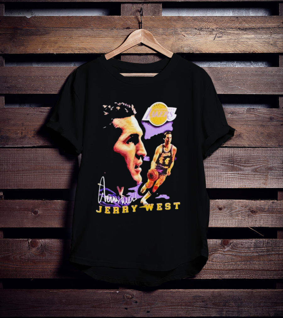 Los Angeles Lakers Vintage Jerry West Forever Signature Lakers T-Shirt