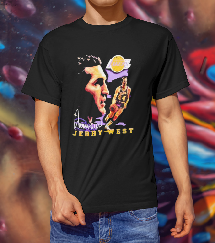 Los Angeles Lakers Vintage Jerry West Forever Signature Lakers T-Shirt