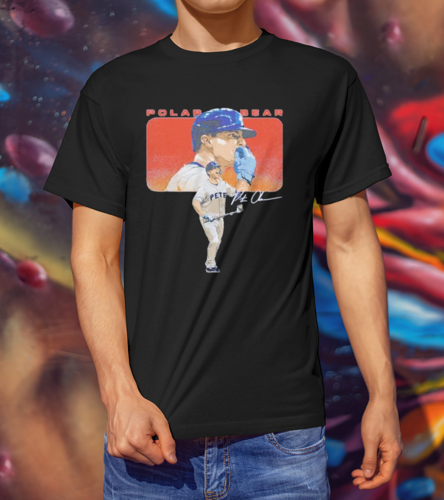 Polar Bear Pete Alonso Chef Kiss New York Mets Signature T-Shirt