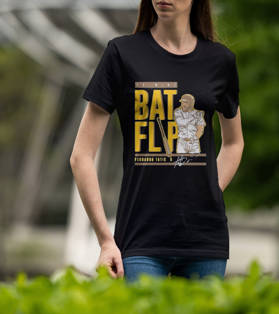 El Nino Bat Flip Fernando Tatis Jr. Signature San Diego Padres T-Shirt