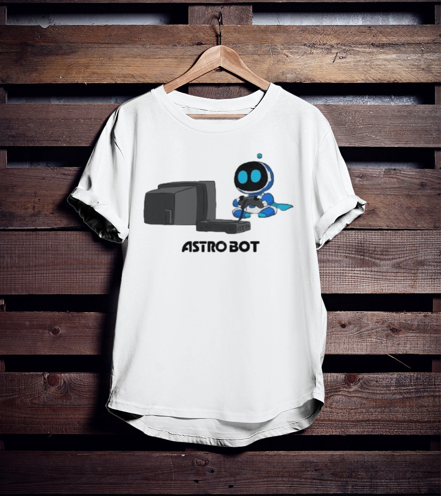 Astro Bot Playing Video Game Retro Console T-Shirt
