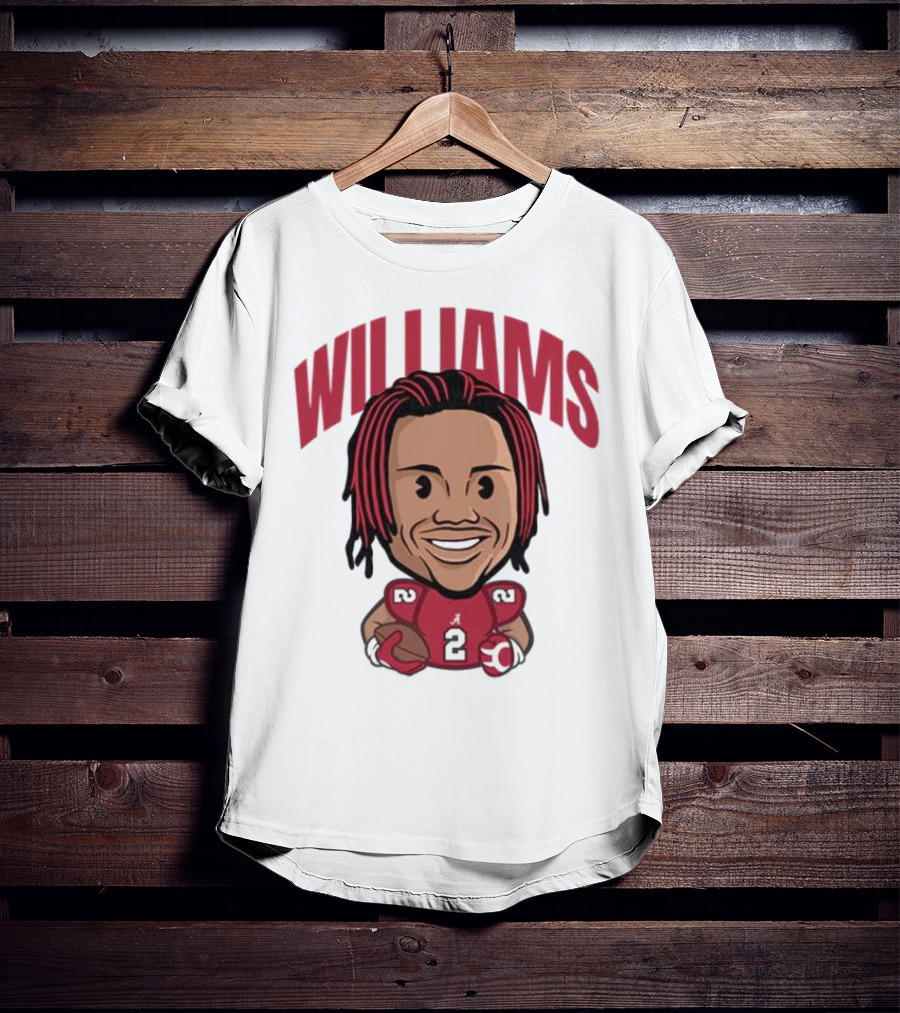 Williams Alabama Crimson Tide Caricature Football Player T-Shirt