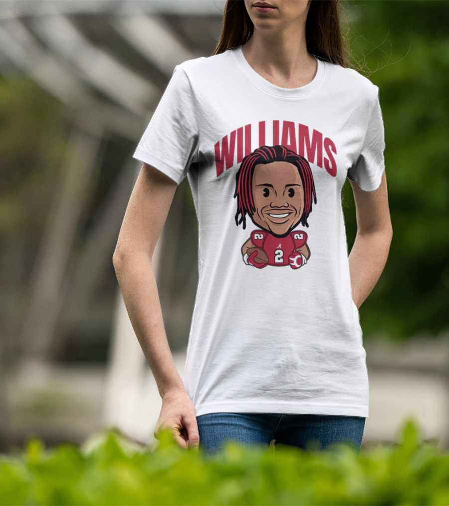 Williams Alabama Crimson Tide Caricature Football Player T-Shirt