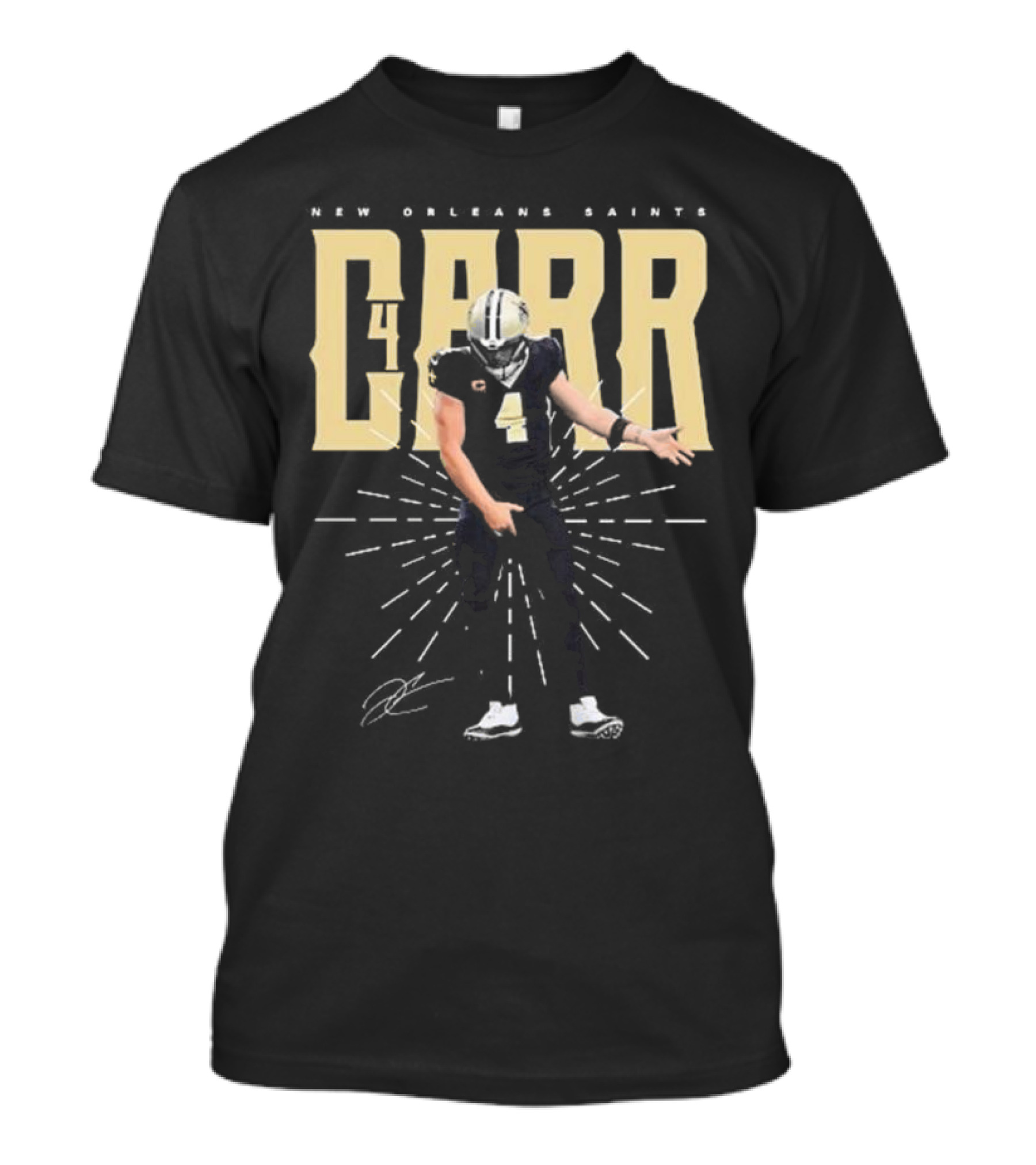 Derek Carr 4 New Orleans Saints Signature T-Shirt