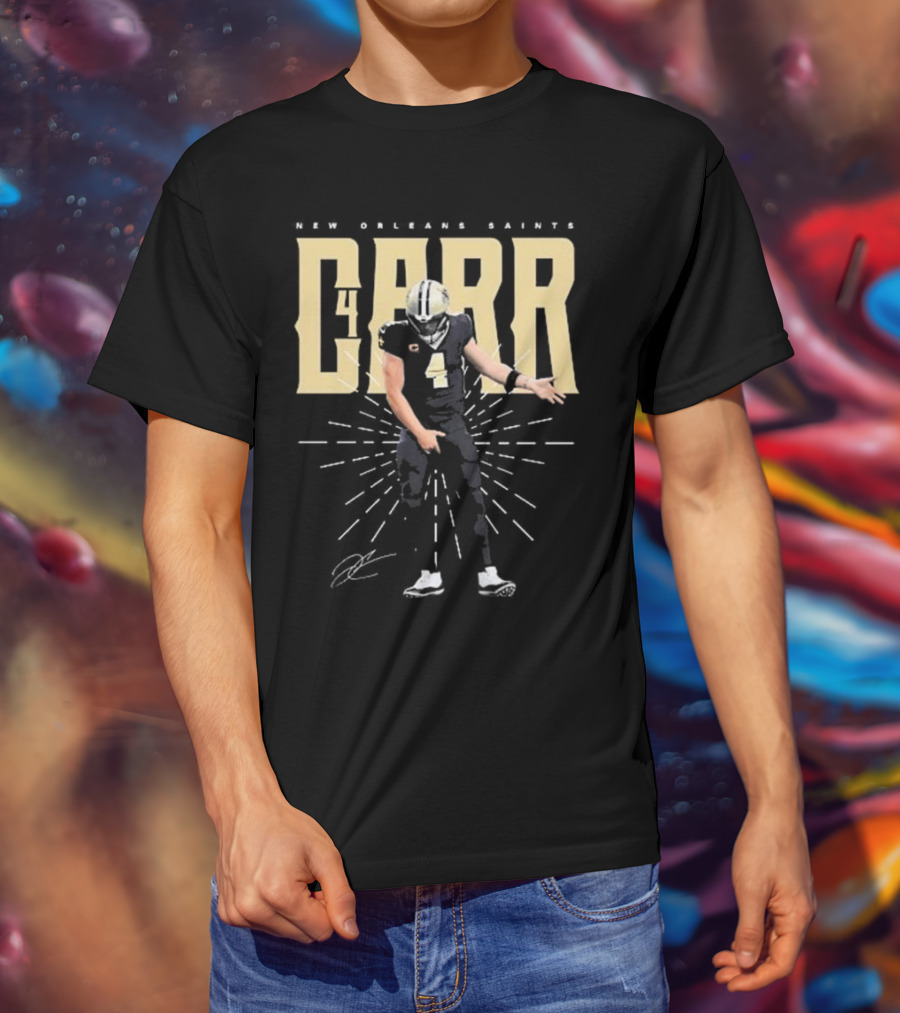Derek Carr 4 New Orleans Saints Signature T-Shirt