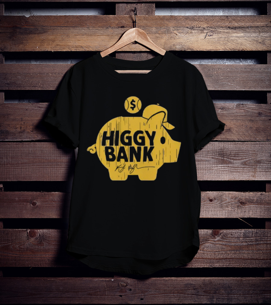 Higgy Bank San Diego Padres Kyle Higashioka Baseball Dollar Cap T-Shirt