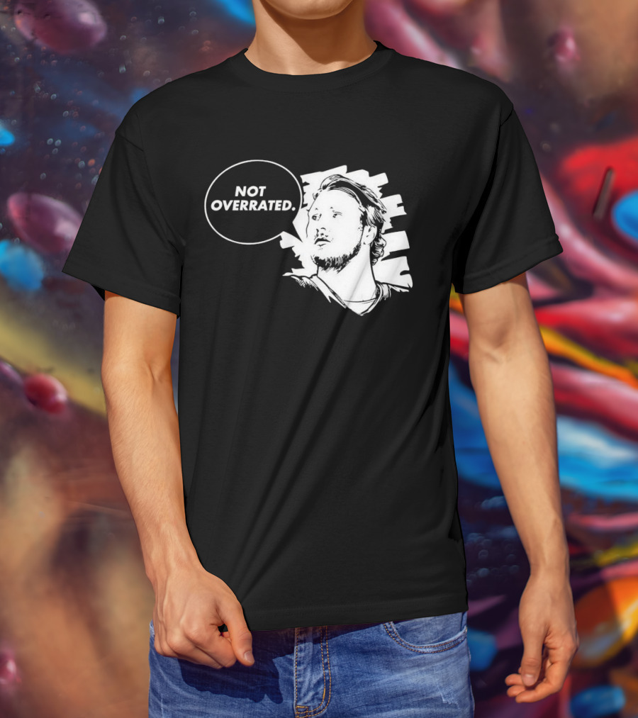 Buffalo Bills Josh Allen Not Overrated Speech Bubble T-Shirt