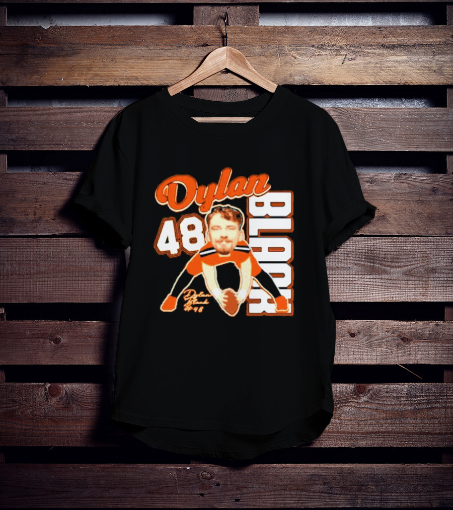 Dylan Black 48 Oregon State Beavers Football Player Face Cartoon T-Shirt