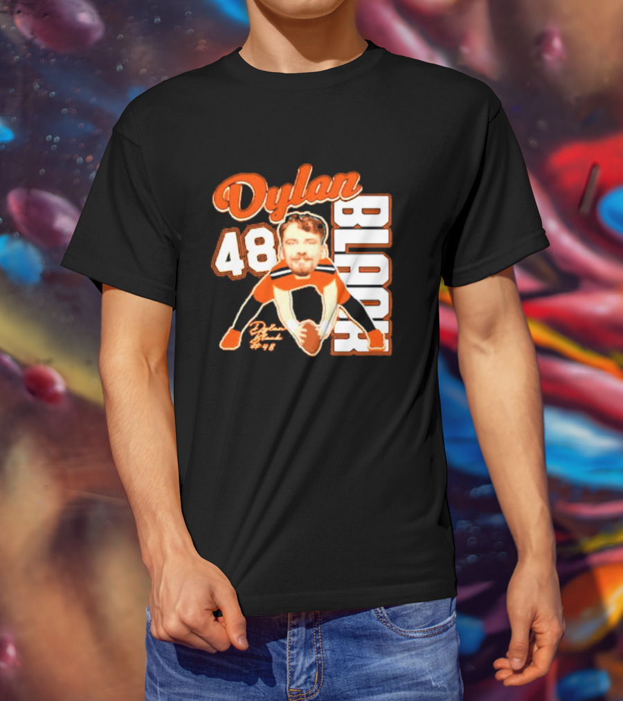 Dylan Black 48 Oregon State Beavers Football Player Face Cartoon T-Shirt