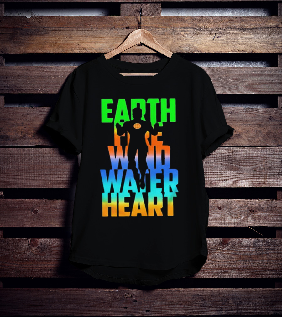 Earth Fire Wind Water Heart Captain Planet T-Shirt