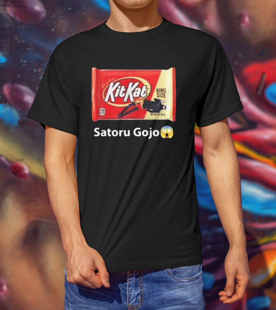 Mr. Goofy Ahh Kit Kat Satoru Gojo King Size T-Shirt
