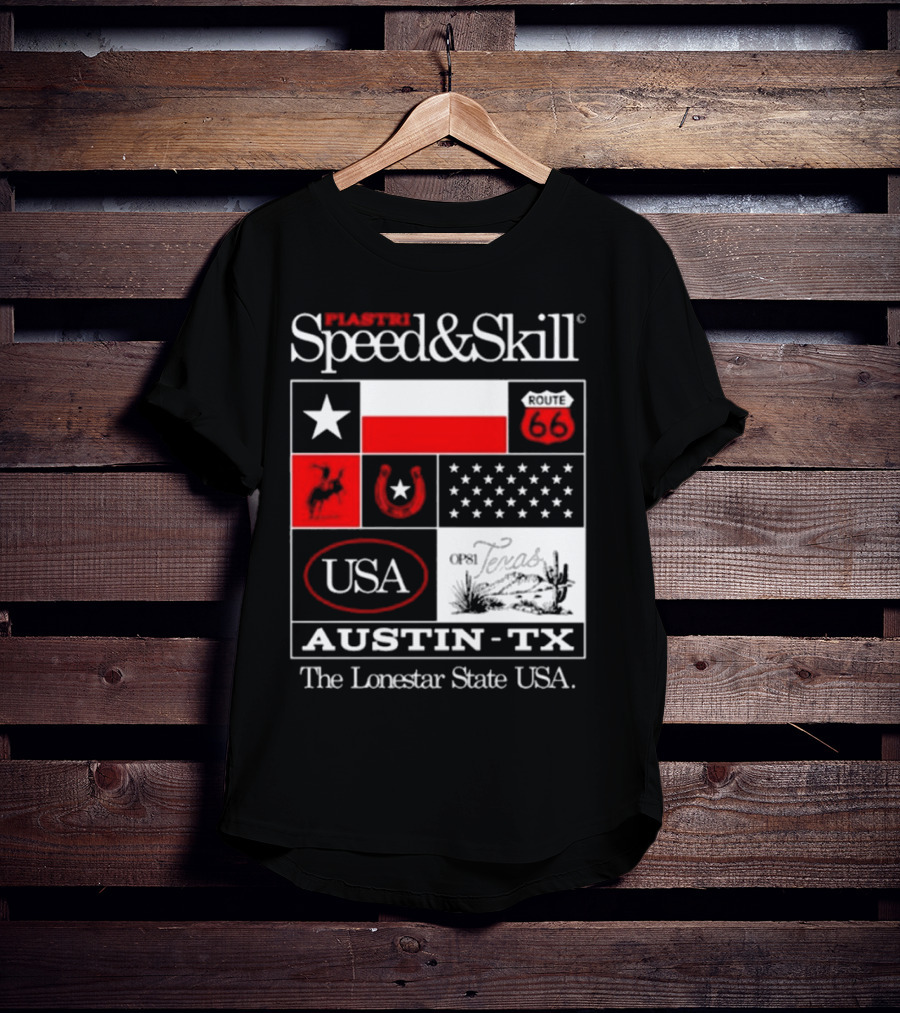 Piastri Speed And Skill Route 66 Austin TX The Lonestar State USA T-Shirt