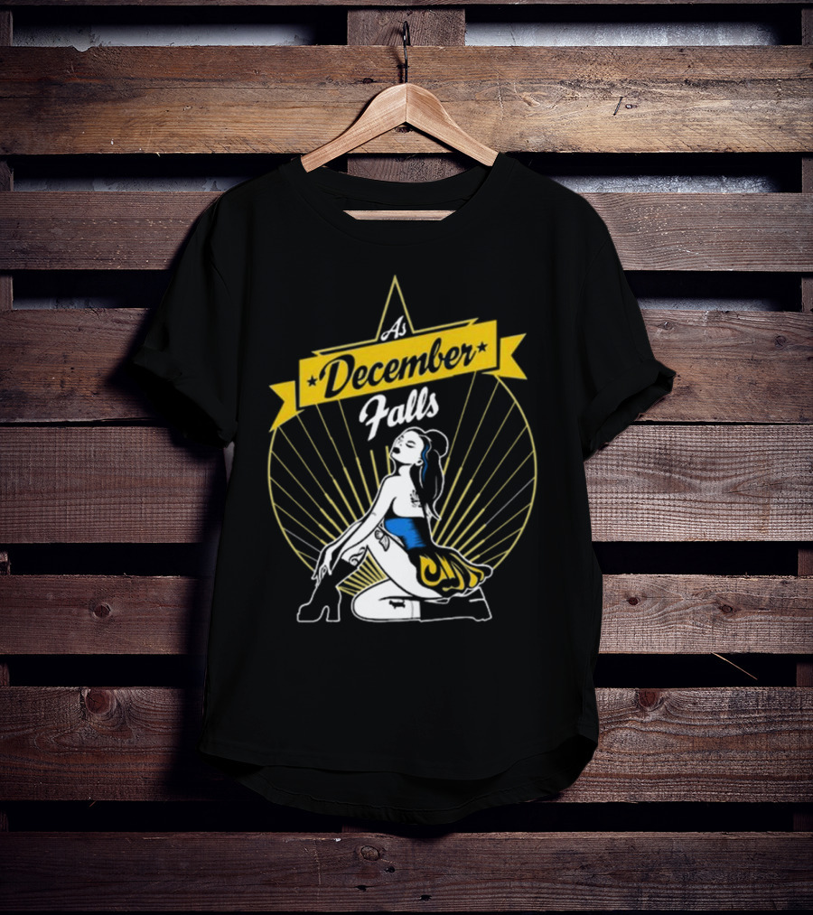 As December Falls Retro Pin-Up Girl T-Shirt