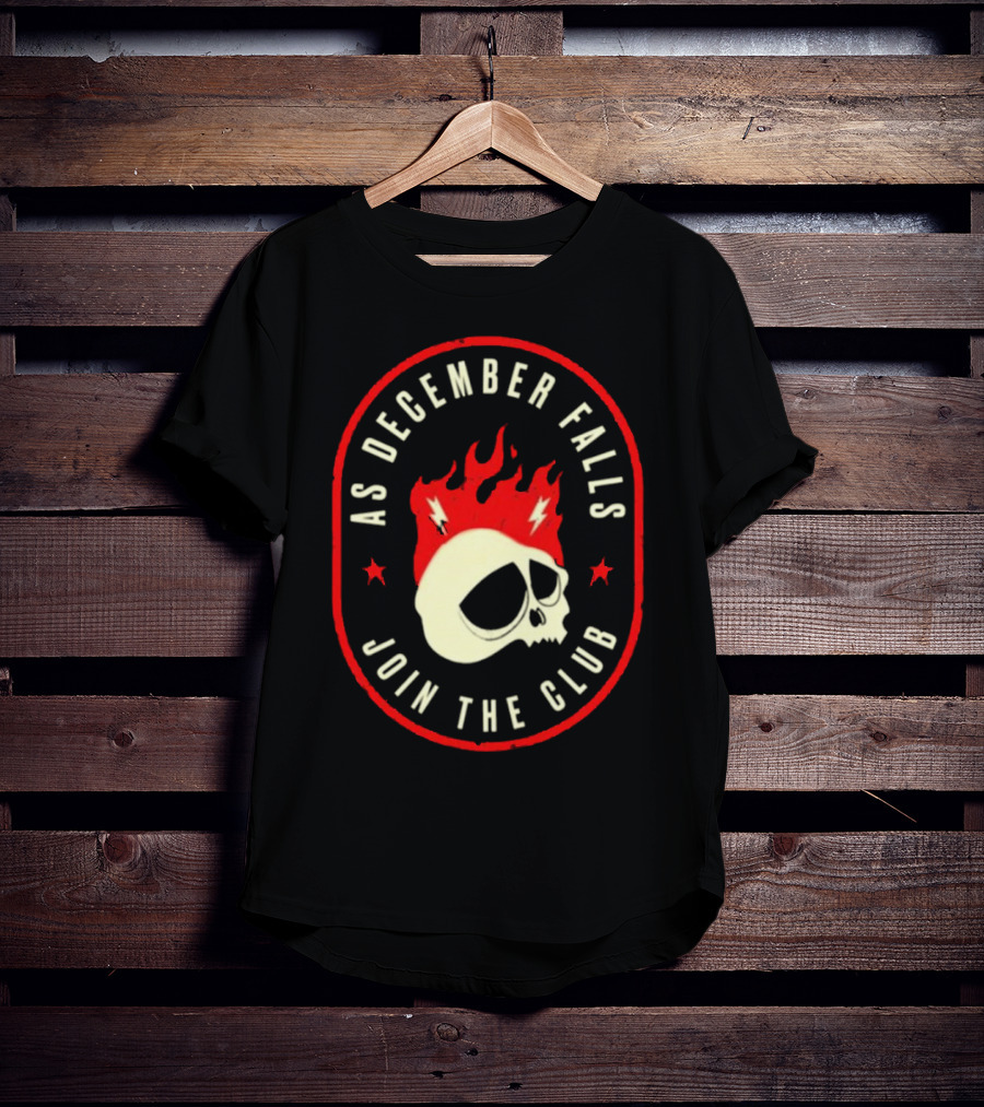 As December Falls Join The Club Ghost Rider Skull T-Shirt
