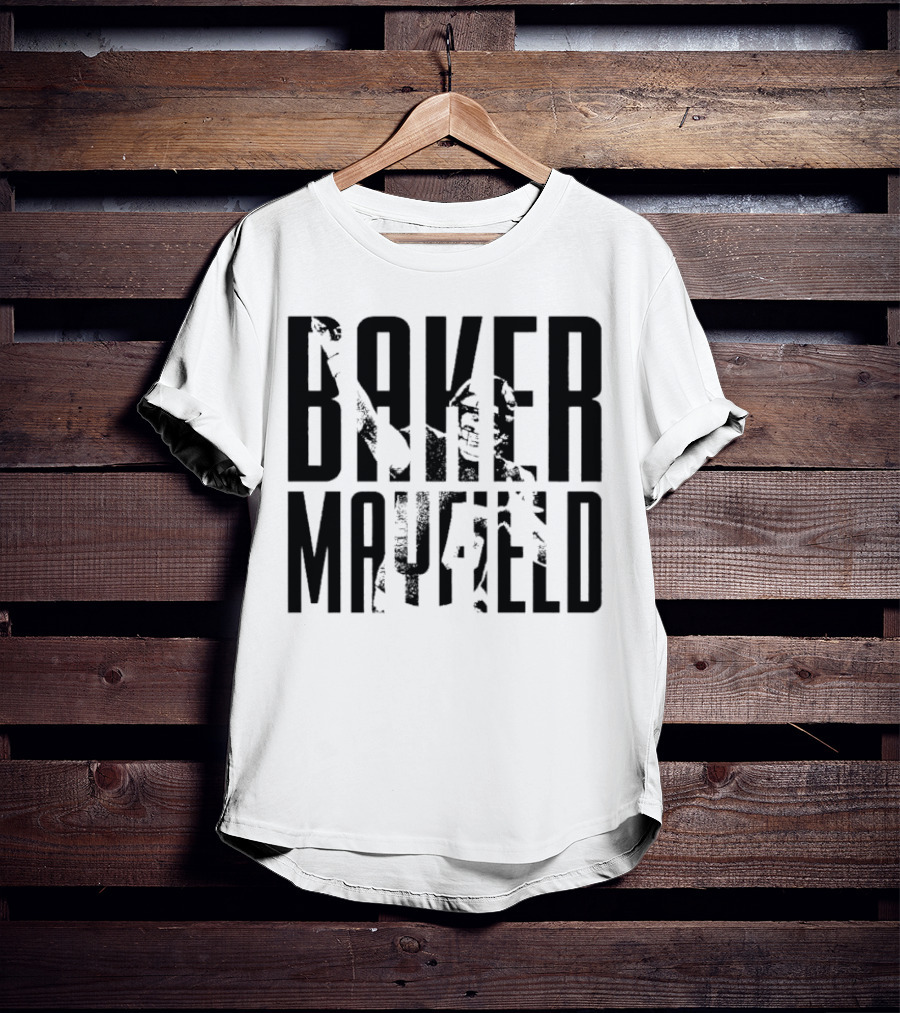 Baker Mayfield Tampa Bay Buccaneers Black And White Overlay T-Shirt