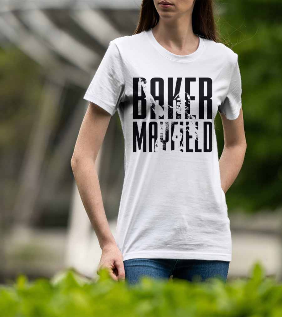 Baker Mayfield Tampa Bay Buccaneers Black And White Overlay T-Shirt