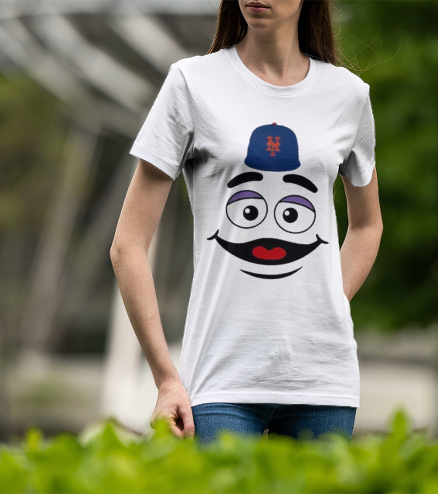 New York Mets Grimace Face Smile Victory Gameday Baseball Cap T-Shirt
