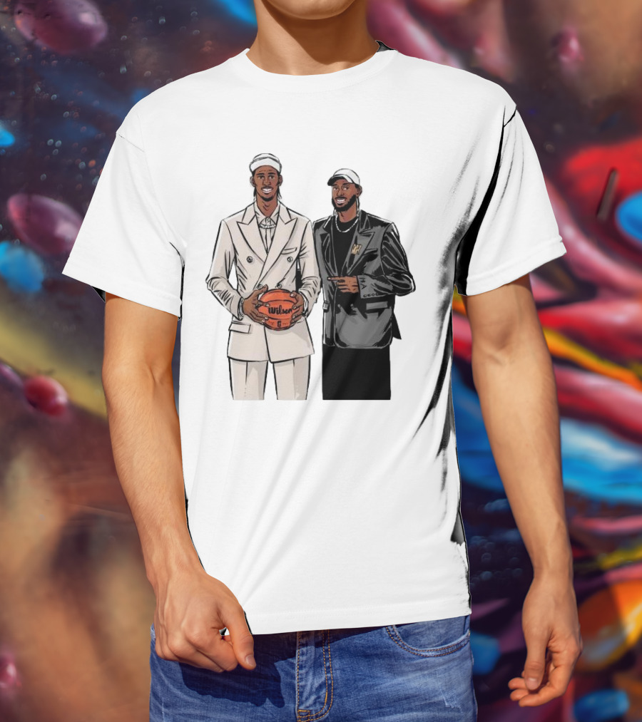 Alex And Olivier Sarr Brothers OKC Thunders Cartoon Wilson Basketball T-Shirt