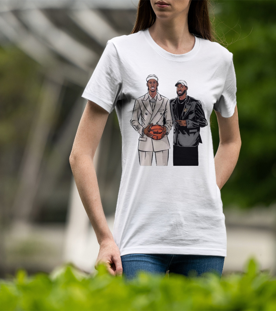 Alex And Olivier Sarr Brothers OKC Thunders Cartoon Wilson Basketball T-Shirt