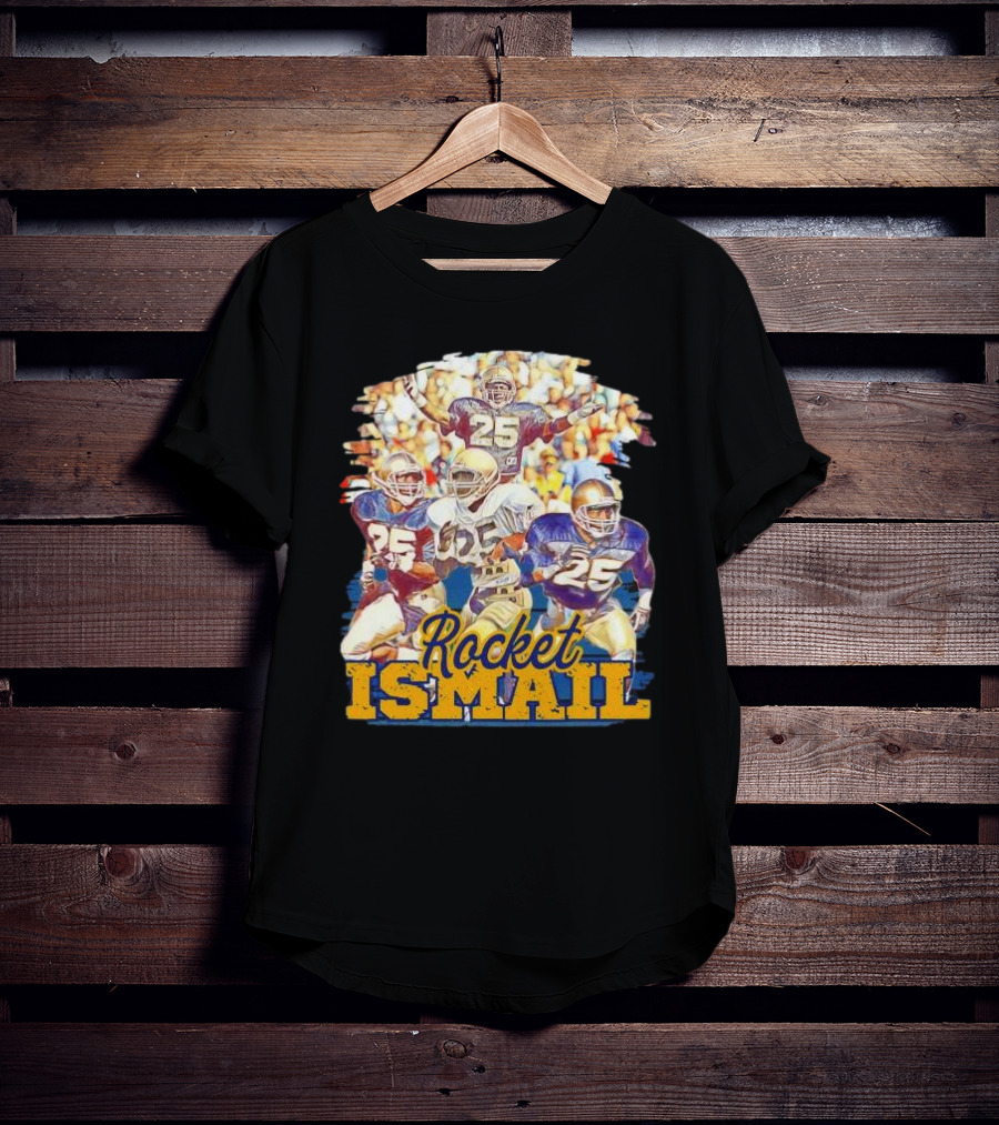 Rocket Ismail Vintage Notre Dame Football Icon 25 T-Shirt