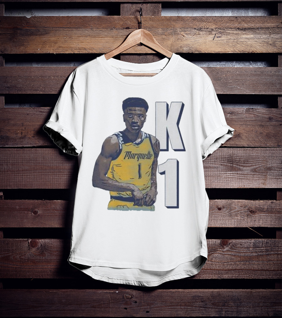 K1 Kameron Jones Marquette Golden Eagles Basketball Cartoon Player T-Shirt