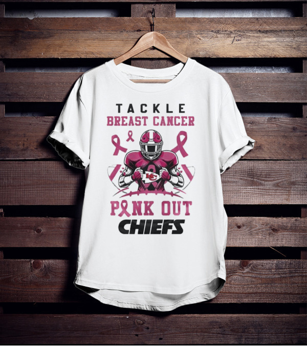 Kansas City Chiefs Tackle Breast Cancer Pink Out Chiefs T-Shirt