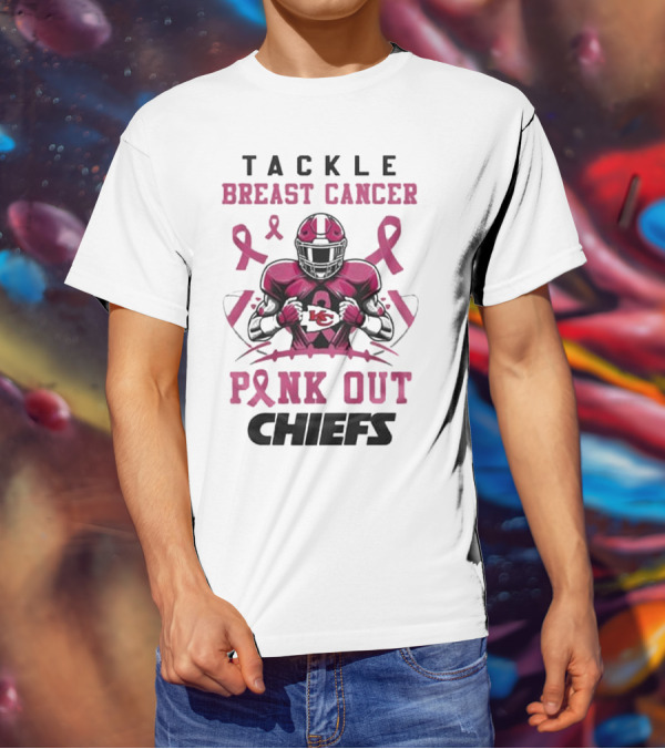Kansas City Chiefs Tackle Breast Cancer Pink Out Chiefs T-Shirt