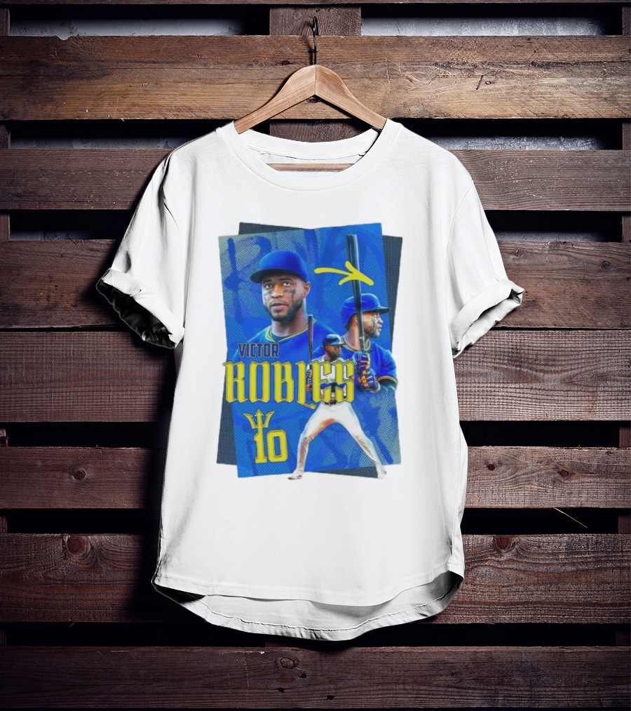 Victor Robles Baseball Player Blue And Yellow T-Shirt