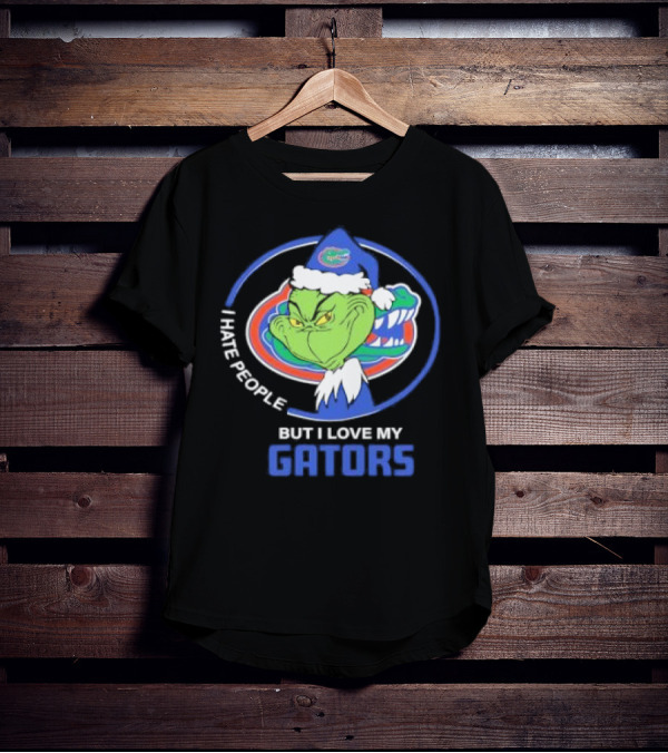 I Hate People But I Love My Gators Grinch Christmas T-Shirt