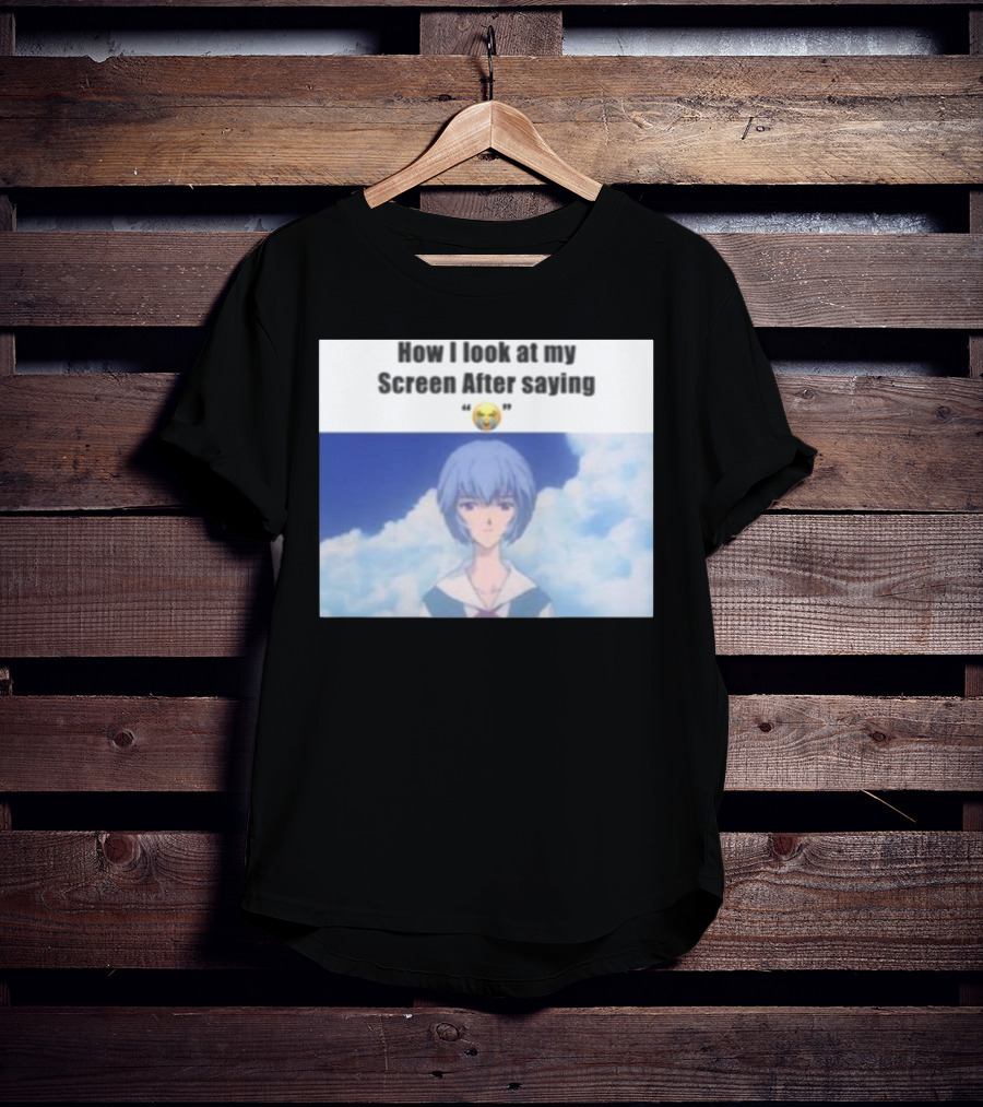 Goofy Ahh Tees Store How I Look At My Screen After Saying 😭 Anime Meme T-Shirt