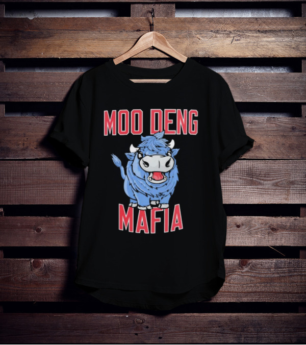 Moo Deng Mafia Buffalo Bills Blue Cartoon Buffalo T-Shirt