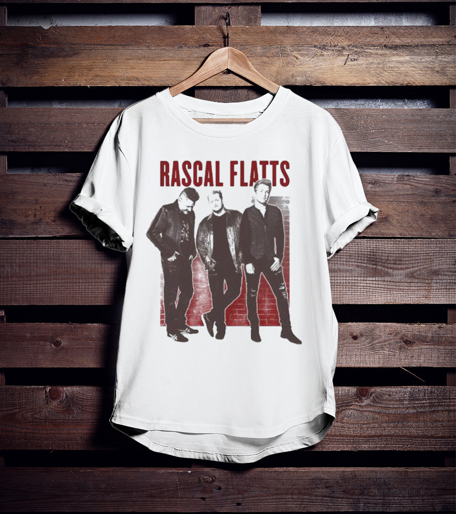 Rascal Flatts Band Photo Brick Wall Background T-Shirt