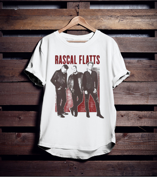 Rascal Flatts Band Photo Brick Wall Background T-Shirt