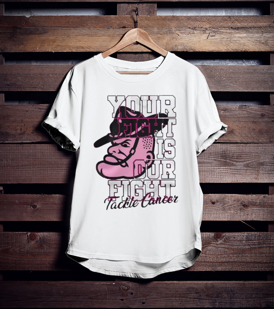 Texas A&M Aggies Your Fight Is Our Fight Tackle Cancer Vintage Football Helmet T-Shirt