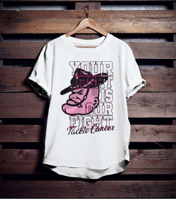 Texas A&M Aggies Your Fight Is Our Fight Tackle Cancer Vintage Football Helmet T-Shirt