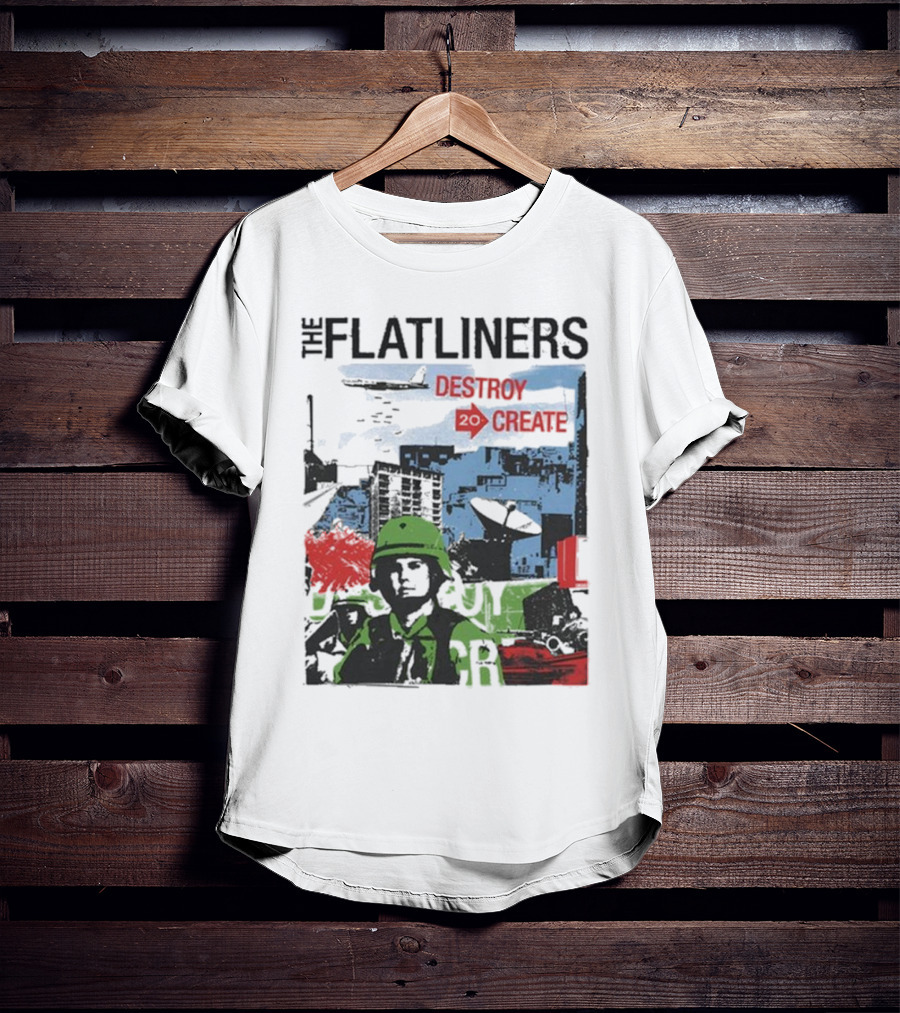 The Flatliners Destroy 20 Create Album Cover Soldier And Cityscape T-Shirt