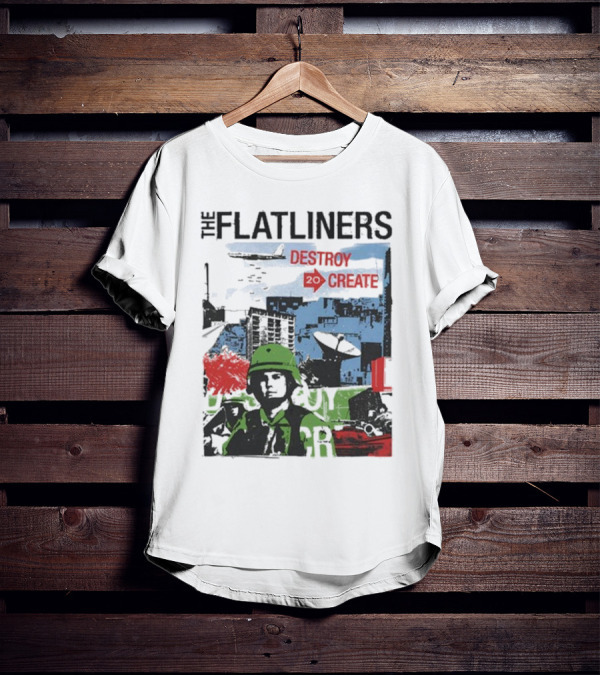 The Flatliners Destroy 20 Create Album Cover Soldier And Cityscape T-Shirt