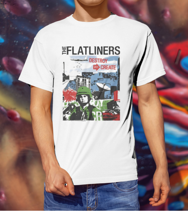 The Flatliners Destroy 20 Create Album Cover Soldier And Cityscape T-Shirt