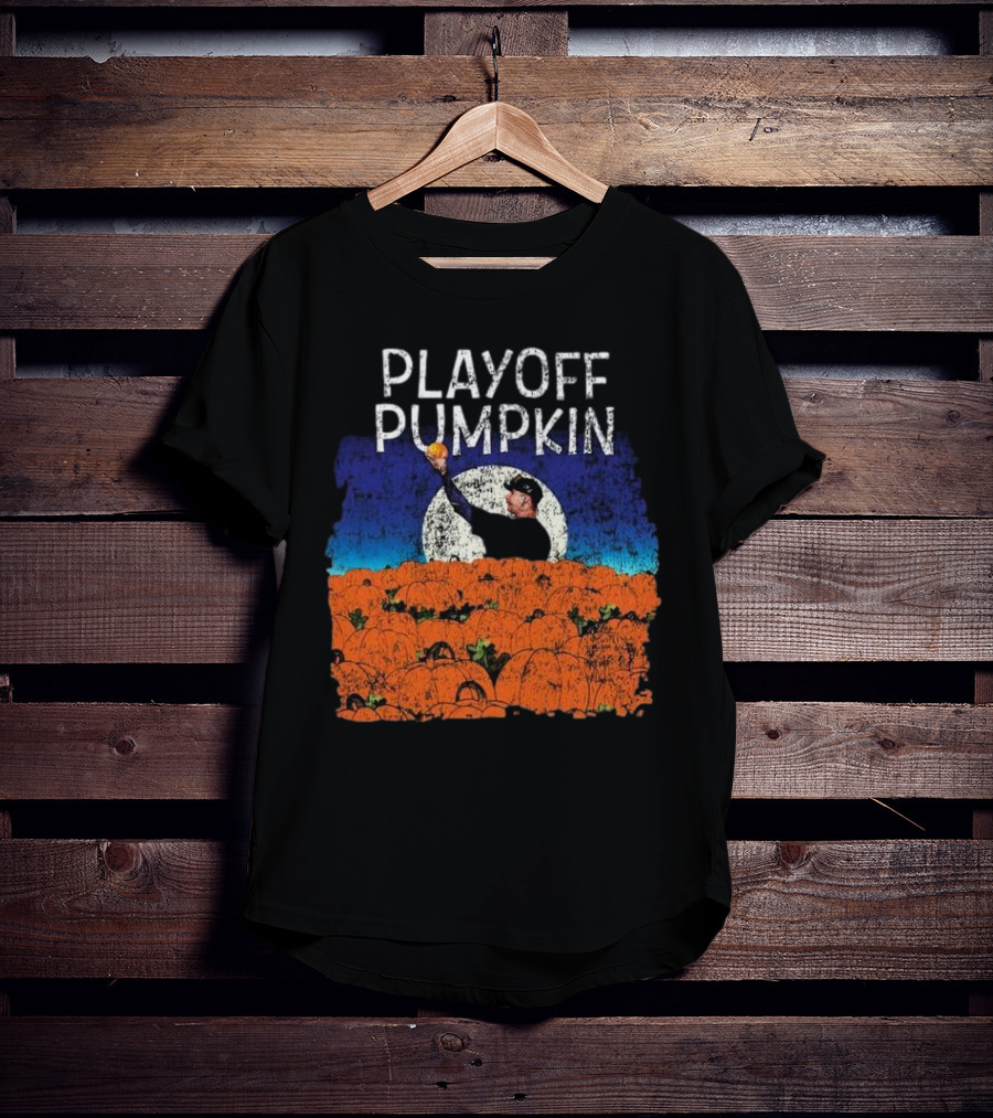 Mets Playoff Pumpkin Pitcher In Pumpkin Patch T-Shirt