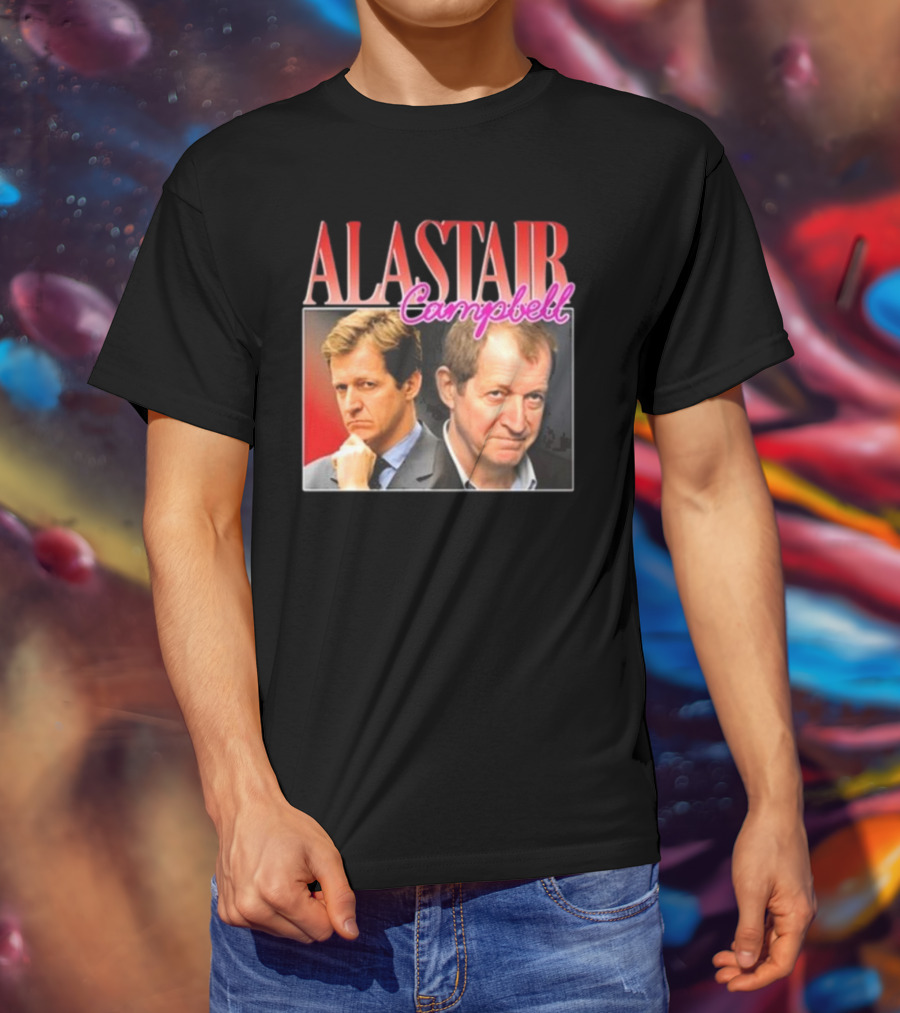 Alastair Campbell Retro Bold Portrait Duo T-Shirt