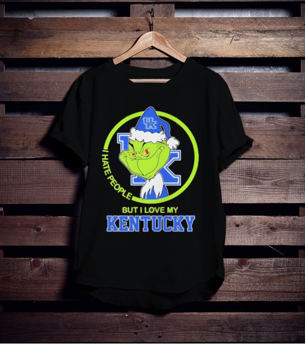 Kentucky Wildcats Grinch I Hate People But I Love My Kentucky T-Shirt