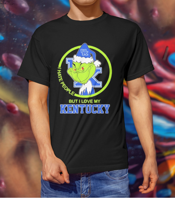 Kentucky Wildcats Grinch I Hate People But I Love My Kentucky T-Shirt
