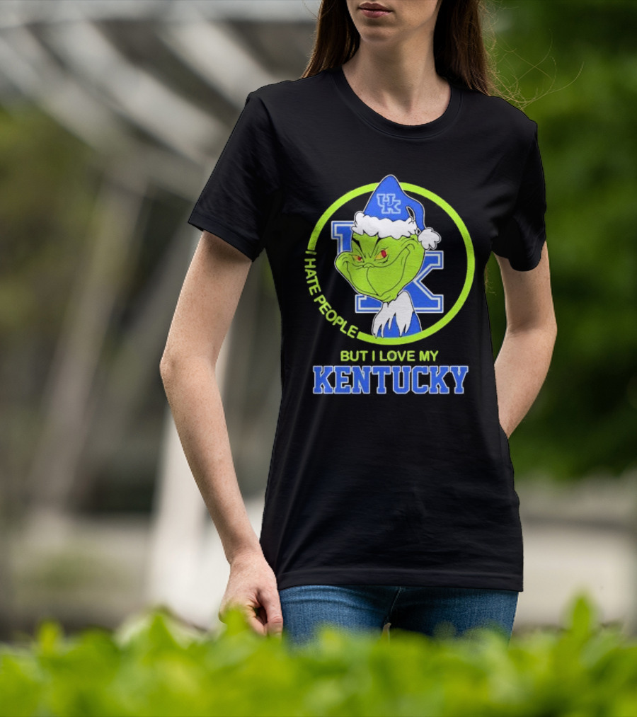 Kentucky Wildcats Grinch I Hate People But I Love My Kentucky T-Shirt
