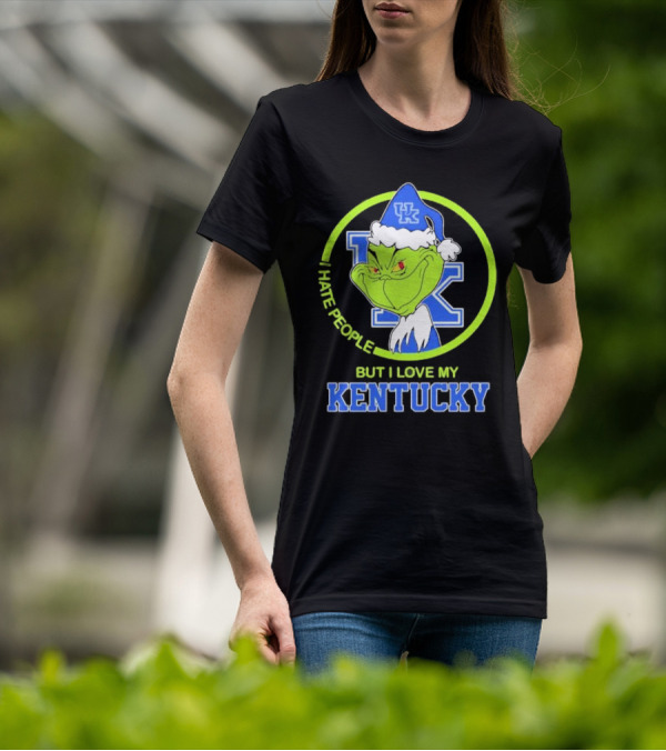 Kentucky Wildcats Grinch I Hate People But I Love My Kentucky T-Shirt