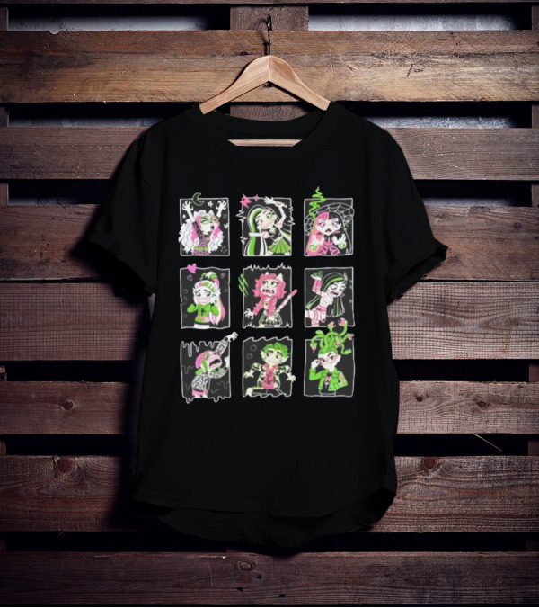Monster High Anonymous Characters Neon Portrait Collection T-Shirt