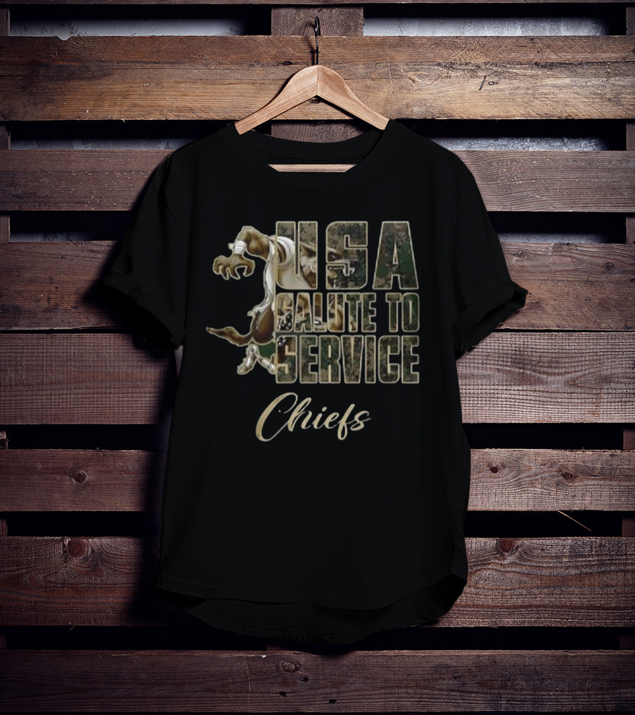 Kansas City Chiefs USA Salute To Service Chiefs T-Shirt