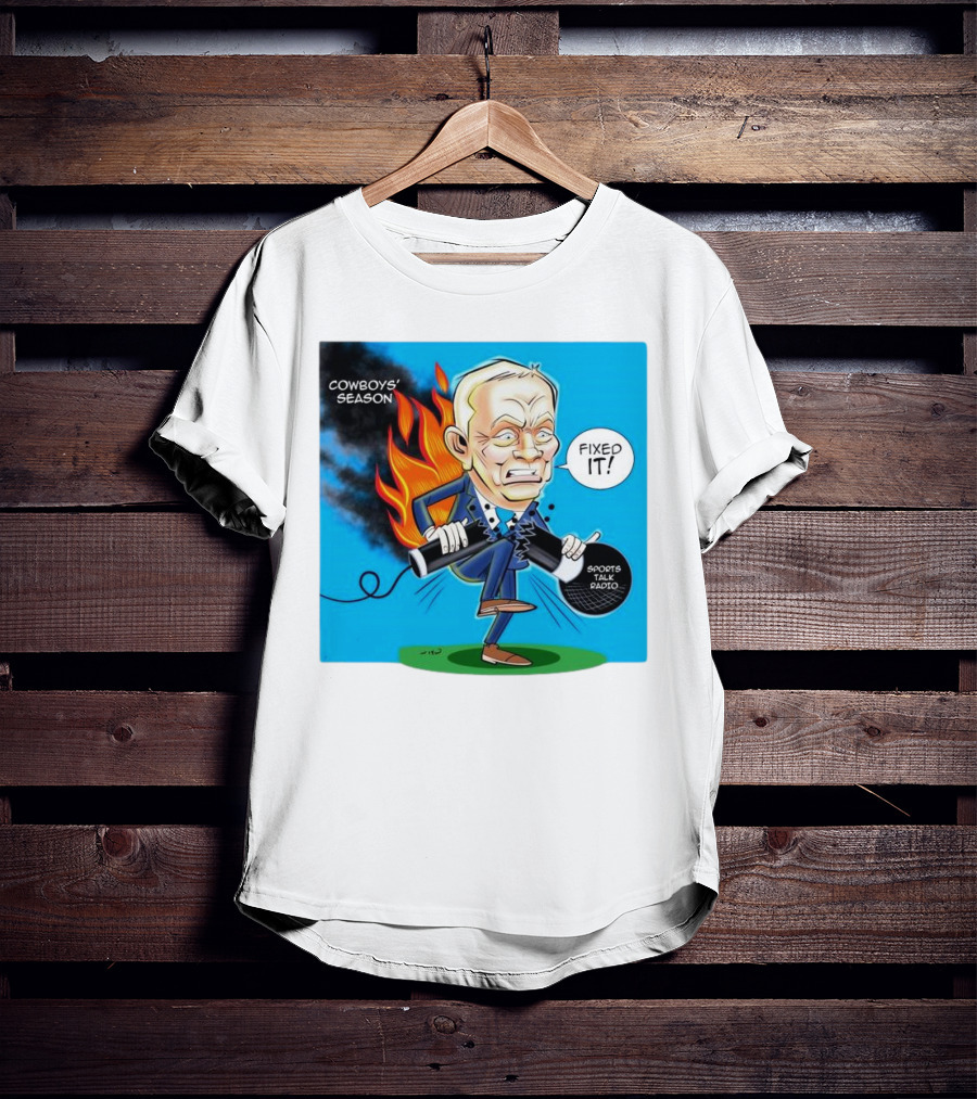 COWBOYS' SEASON FIXED IT SPORTS TALK RADIO CARTOON T-Shirt
