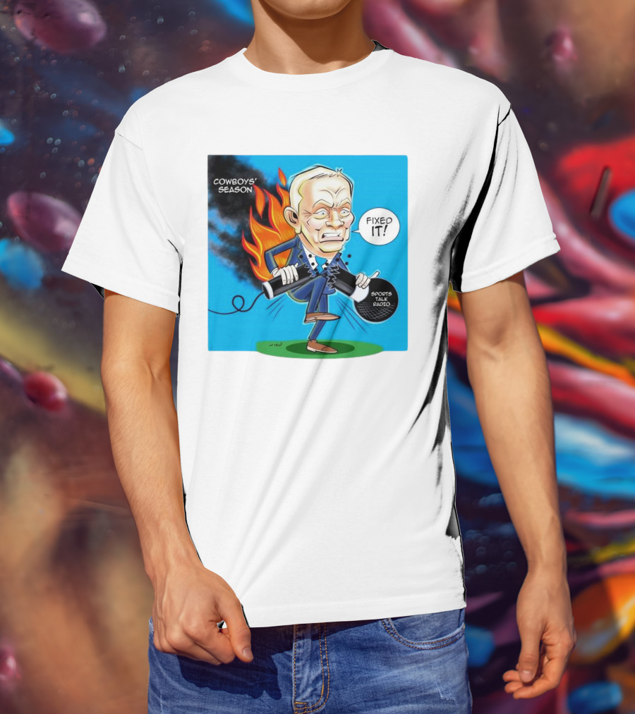 COWBOYS' SEASON FIXED IT SPORTS TALK RADIO CARTOON T-Shirt
